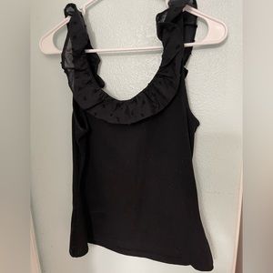 Super cute ruffle/polka dot tank top.
